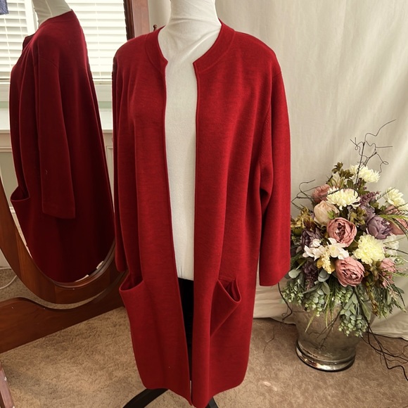Eileen Fisher Sweaters - Eileen Fisher 2X open front Wool Cardigan